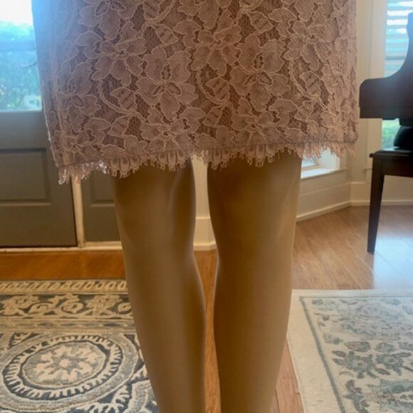 Diane von Furstenberg Mini Dress Zarita Lace beige-mauve; Size 8 - Picture 6 of 15